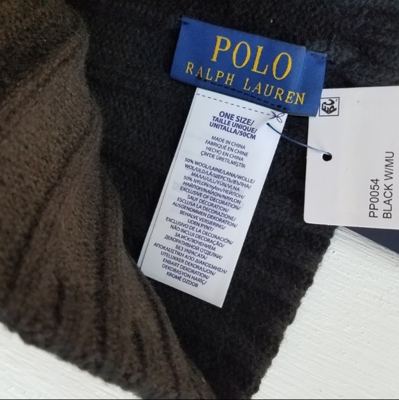 NWT Men's Ralph Lauren Polo Wide Rib Cuffed Beanie - Picture 4 of 6